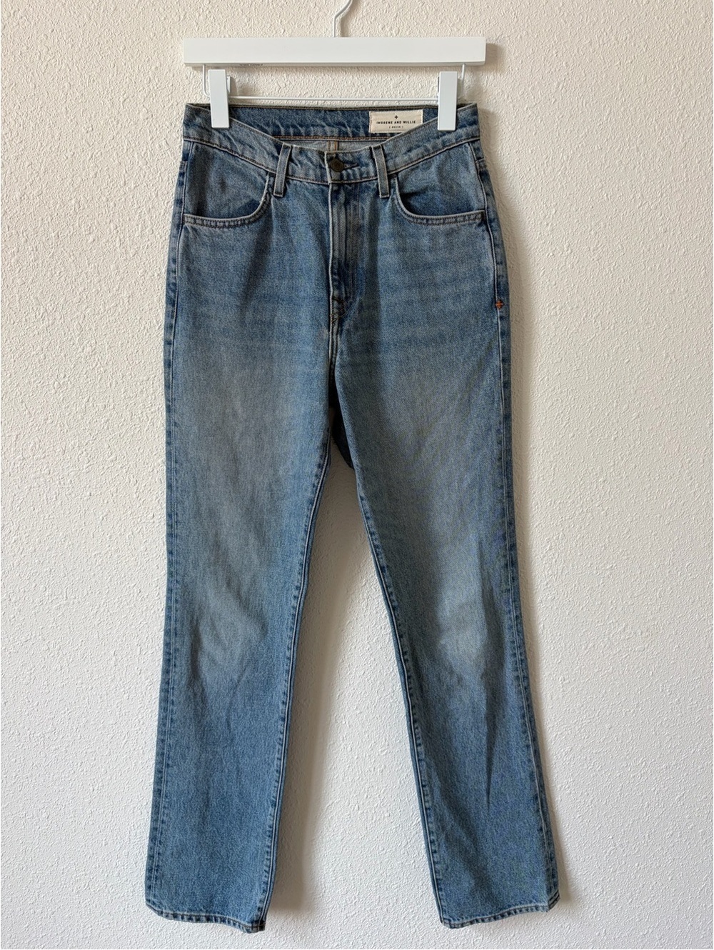 Imogene + Willie Sophie Jean Size 26 Straight Leg Cotton Light Medium Wash